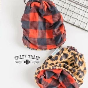 Crazy Train Reversible Messy Bun Beanie